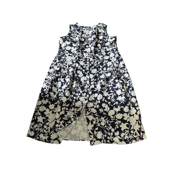 Chadwick’s of Boston 24W Plus Hawaiian Floral Dress Navy White Tourist Vacation - Picture 4 of 8